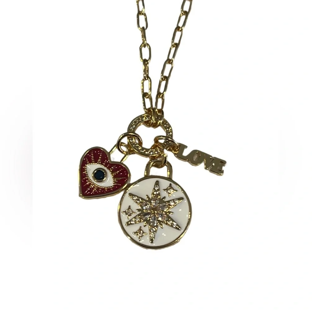 Kate Spade Celestial Charm Necklace Gold NWT